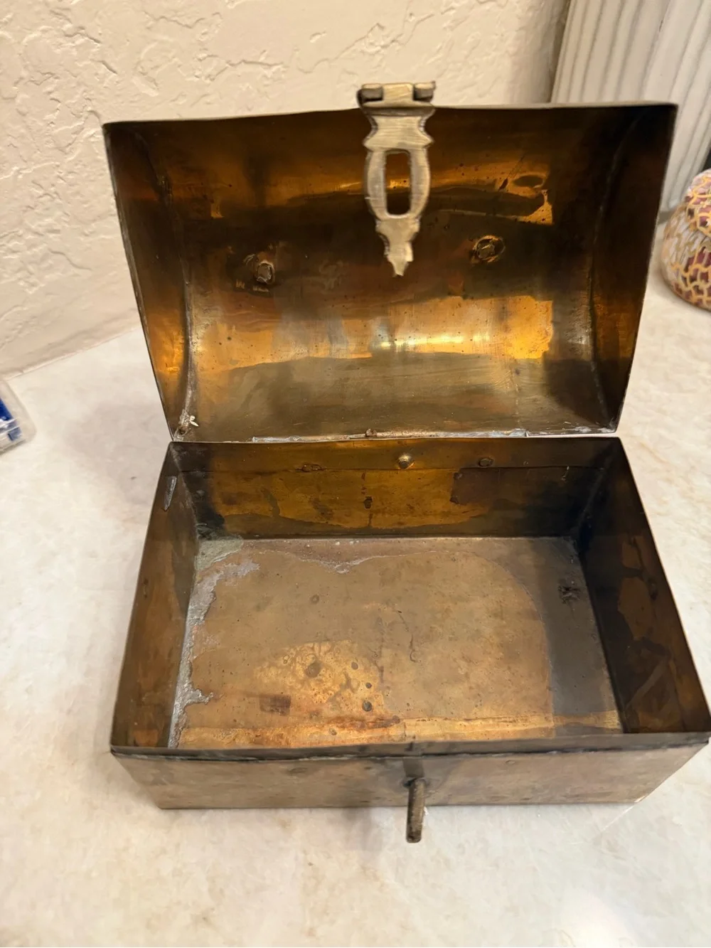 Vintage Enesco brass box 6”